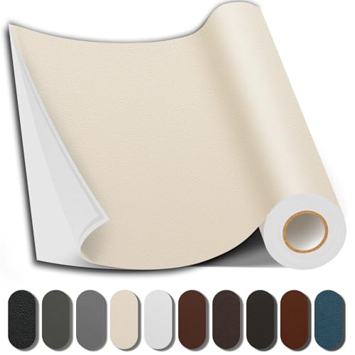 Shagoom Leather Repair Kits, Large Vinyl Repair Patch for Couches Furniture | PU Leather, Self-adhesive, Quick Repair, Strong Stick, Large Size, Couch Repair Patch, Furniture Repair Tape - color: Beige, size: 3.5X79 inch