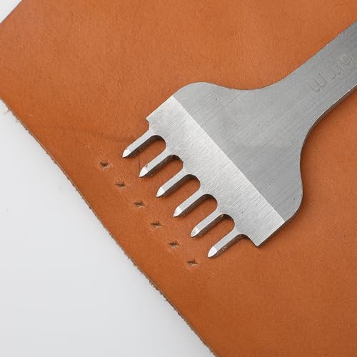 UNCO- Leather Stitching Punch, 4 Pack, 5 mm, 1/2/4/6 Prong, Leather Hole Punch Tool, Stitching Chisel - size: 5 mm