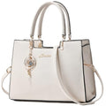 ALARION Purses and Handbags for Women Satchel Purse,PU Leather Tote Bag Crossbody Top Handle Bags with Zipper - color: Xw Beige