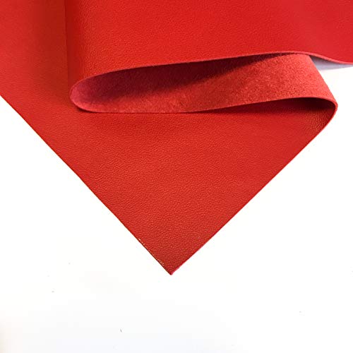 Real Bright RED Leather Material: Genuine True Red Lambskin Leather Sheet for Crafting, Sewing and Personalized Leather Projects (True Red, 12x18In/ 30x45cm) - color: True Red, size: 12x18In/ 30x45cm
