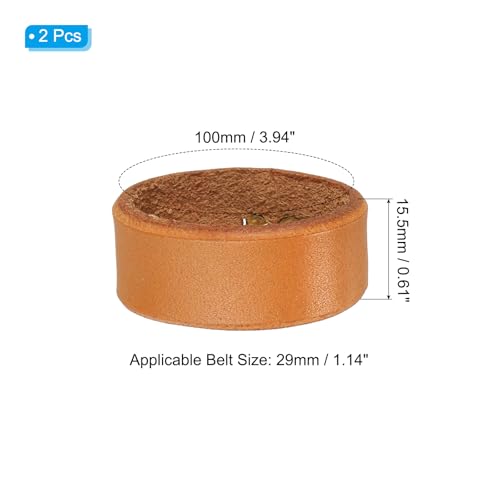 PATIKIL Leather Loop Keeper, Leather Loops Belt Keeper Loops Retainer Straps Replacement, - color: Earthy Yellow, size: 1.2"/1.3"