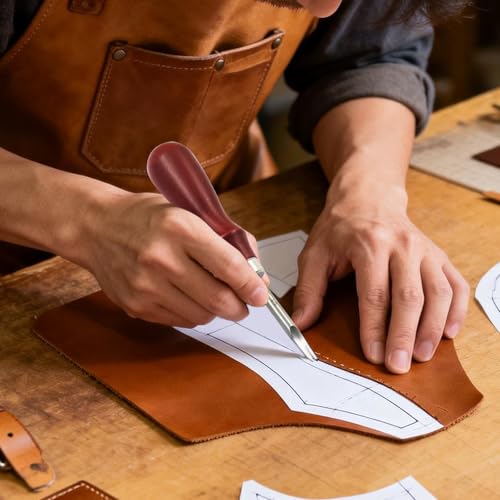 Waziaqoc 4-Pack Leather Edge Beveler Tool, 0.8mm, 1mm, 1.2mm, 1.5mm | Red, Leather Edge Skiving Bevelers, Crafting Essential for DIY Leatherworking Projects - size: 0.8mm / 1mm / 1.2mm / 1.5mm