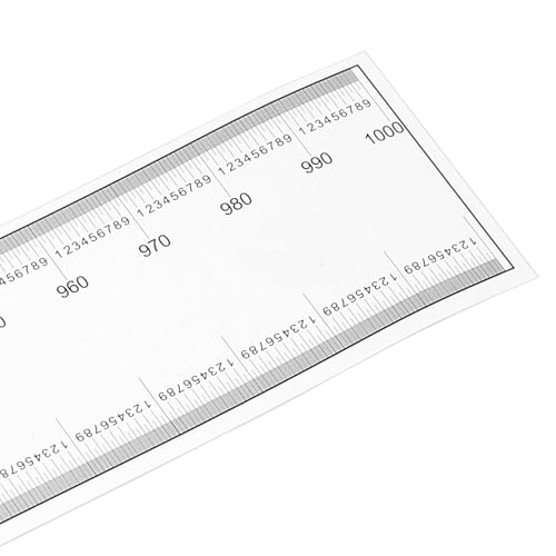 PATIKIL Film Flexible Ruler 100cm 0.1mm Scale with R Angle and Width Lines Clear PET Plastic Soft Folding Straight Ruler for Factory, Transparent, 1 Pcs - size: 100cm / 39.37inch