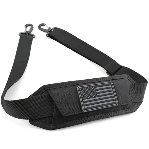 WYNEX Shoulder Strap, 55 inch Universal Bag Strap Replacement with Pad - color: Black, size: 1.5“ Strap