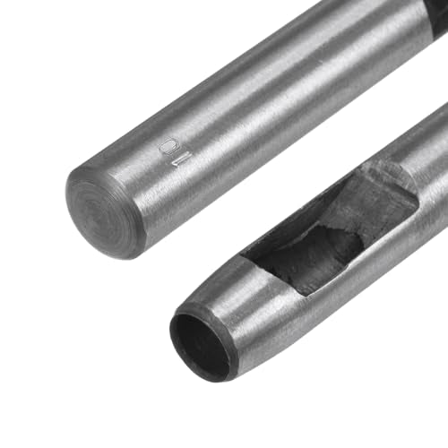 HARFINGTON 2pcs Hollow Punch for Leather 10mm Round Hole Punch Tool for Belt Puncher Carbon Steel Single Punch for Watch Belt Cut Leather Craft Rubber Paper Fabric Plastic Soft Material - size: 10mm