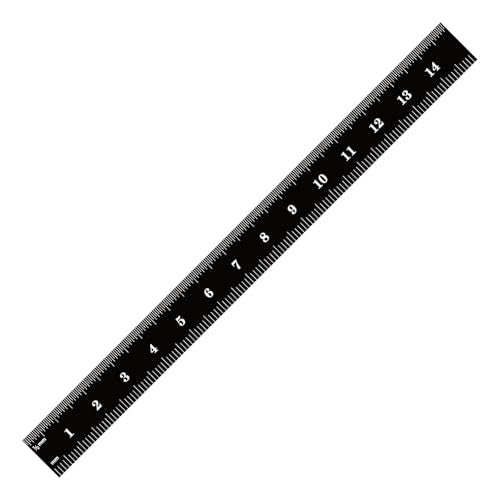 150mm Flexible Metal Ruler, Stainless Steel with Black Chrome Finish, High Contrast, Fully Metric Graduation (0.5mm, 1.0mm), Easy to Read Machinist Rule, Made in USA - color: Black Chrome-Flexible, size: 150mm