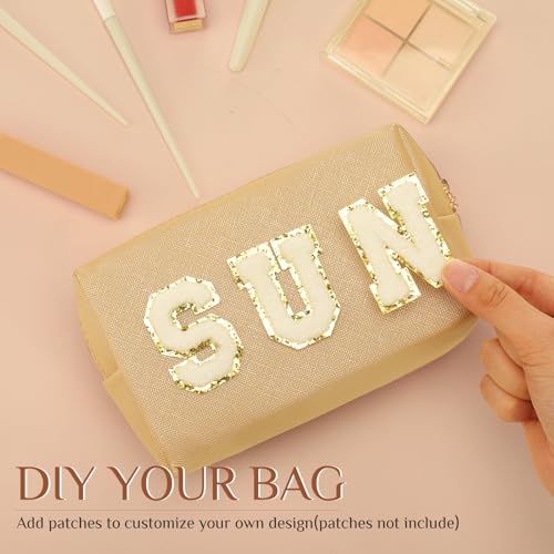 Sanwuta 9 Pcs Makeup Bags Bulk Toiletry Case,Pearl Color - color: Pearl Color