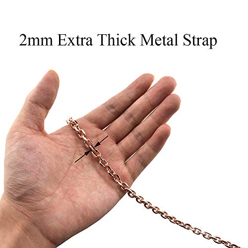 HAHIYO Mini Pochette Purse Chain Strap Thin Wide 6mm for LV Length 23.6 inches Thick 2mm Rose Gold for Shoulder Cross Body Sling Handbag Wallet Clutch Comfortable Flat Metal Strap 1 Pack - size: RoseGold 23.6 Inches Length