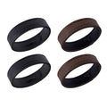 ANNEFIT Watch Bands Keeper, 4PCS Leather Watch Straps Replacement Loops 18mm 20mm 22mm - color: Black+Dark Brown, size: For 18mm Watch Strap