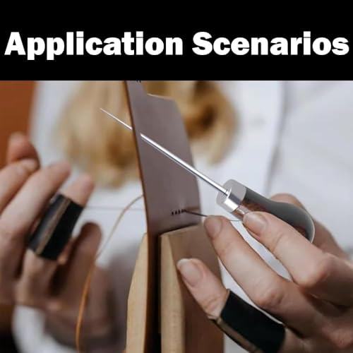 6Pcs Awl Tool, Scratch Awl Tool with Gourd Shape Wooden Handle, Leather Awl for Leather Craft Cloth, Awl Repair Tool for Sewing Punching Stitching