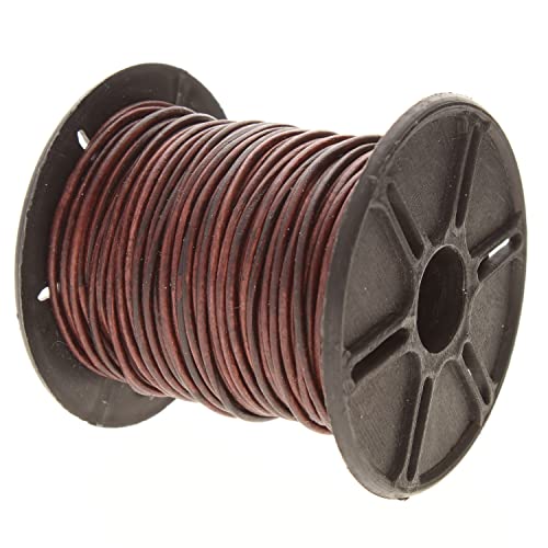 The Beadsmith Leather Cord – Dyed Antique Brown – 1mm Spool – 25 Yards/22.86 Meters – Indian Leather Thong Ideal for Braiding, Beading, Necklaces, Fine Lacing, Hair Accessories & DIY Jewelry Making - size: 1mm, style: Dyed Antique Brown – 25 Yards
