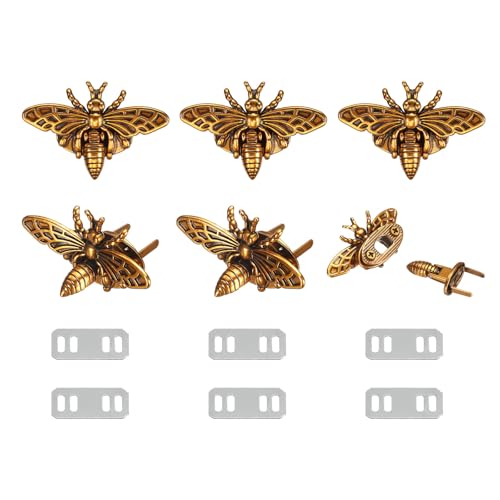 uxcell Bee Turn Lock Clasp, Zinc Alloy Closures Lock Fasteners Purse Twist Clip Clasp for Handbag Leather Bag Making - color: Brass