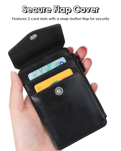 Teskyer Leather ID Badge Holder with Lanyard, Lanyard Wallet, Black - color: Black, size: 3.1" x 4.7"