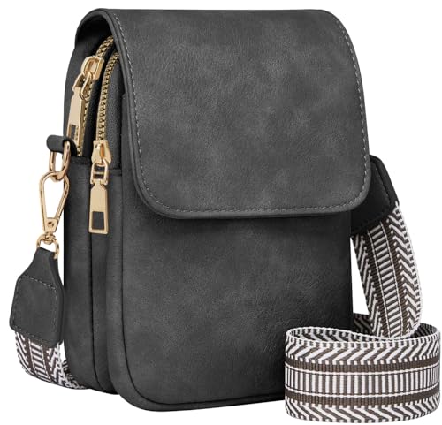 Fashion Small Crossbody Bags for Women Trendy Designer Cell Phone Purses - color: Darkgrey