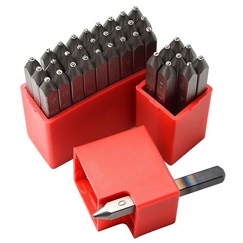 36pcs Heavy Duty Steel Stamp Uppercase Letters and Number 1/16 1.5mm Hand Stamping Character Mark Code Alphabet Punch Kit for Bracelet Ring Jewelry Sheet Metal Plate Making Mold Die - size: 1.5mm Number&Letter