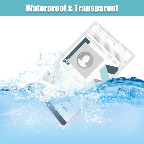 150 Pack Vertical Id Badge Holders, Clear Waterproof PVC, Resealable - size: 150 Pack