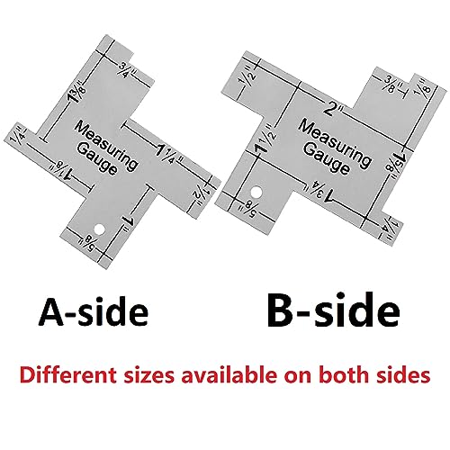 2 Pcs 2 Inch Mini Sewing Measuring Gauge Aluminium Sewing Ruler | Quilting Templates for DIY Sewing Craft