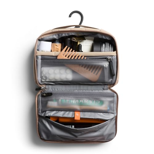 Bellroy Hanging Toiletry Kit 3L, Travel Toiletry Bag - Stone | 3L hanging toiletry bag for men and women, designed for travel - color: Stone