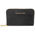 Michael Kors Women's Jet Set Small Zip Around Card Case, Gold-Tone Hardware/Black, One Size - color: Gold-tone Hardware/Black