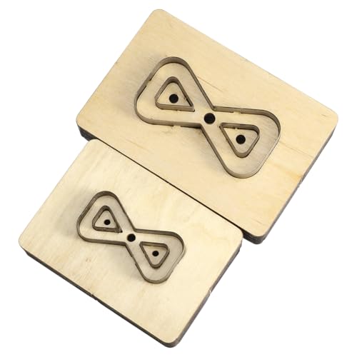 GLOBLELAND 2 Pcs Patchwork Leather Cutting Die Set Cutting Wooden Base Dies Leather Punch Die Cut Templates for Handmade DIY Craft Cloth - style: Patchwork