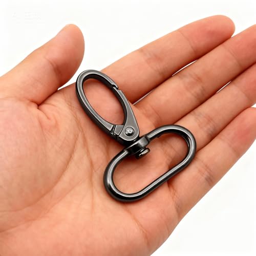 Swivel Lobster Claw Clasps 1.5 Inch 15pcs - Heavy Duty Metal Clasps with Secure Lock, Curved Snap Hooks for Bags, Jewelry Making, Keychains, Lanyards & DIY Craft Supplies (Gunmetal, 1.5 inch) - color: Gunmetal, size: 1.5 inch