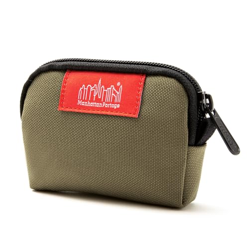 Manhattan Portage CORDURA® Coin Purse With Zipper Closure Pouch Eclectic Colors Credit Card ID Card Jewelry Keys Water Resistant Gift Everyday Carry - color: Khaki