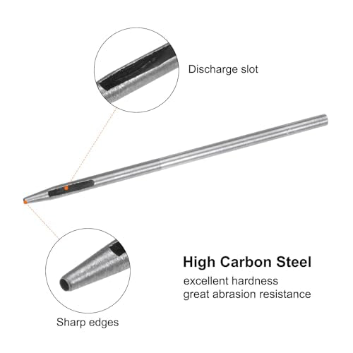 HARFINGTON 2pcs Hollow Punch for Leather 1.5mm Round Hole Punch Tool for Belt Puncher Carbon Steel Single Punch for Watch Belt Cut Leather Craft Rubber Paper Fabric Plastic Soft Material - size: 1.5mm