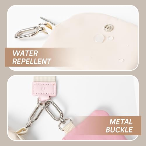 Mum's Memory Mini Zip Around Wristlet Wallets for Women -KeyChain Wallet with Detachable Dual Pouch Wristlet -Key Chain Coin Purse Small Wallets - color: Pink+White