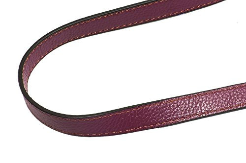 VanEnjoy Full Grain Genuine Leather Adjustable CrossBody Strap Replacement for Bag Purse, 0.7" Wide,26-51" Long - color: Purple