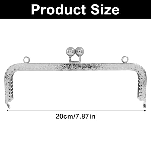 Zorveiio 20cm Metal Kiss Clasp Purse Frame Lock, 5 Color | 7.9" Arch Square Frame, For Coin Bag Making, DIY Sewing Craft, Light Gold, Gun, Silver, Copper, Bronze - color: Bronze+Silver+ Light Gold+Gun+Copper-5pcs, size: 20cm