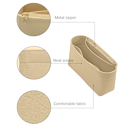 Purse organizer for gucci soho disco bag shaper purse insert Felt organizer Y087-Khaki - color: Khaki