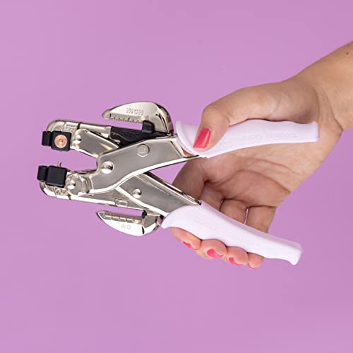 We R Memory Keepers, Crop-A-Dile Eyelet Setter and Snap Punch, Lilac, for 1/8 or 3/16 Inch Holes, Grommet and Embelishment Crafting Puncher for Paper, Fabric, Leather, Plastic, and Metal