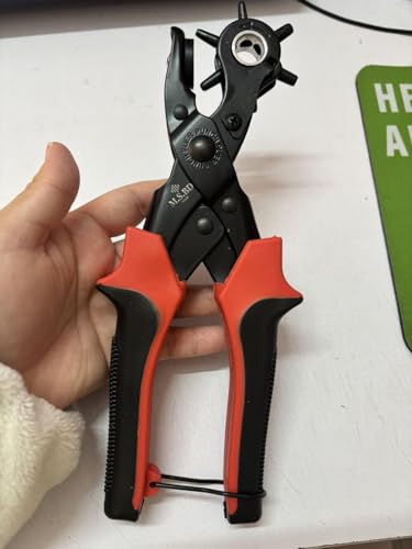 Belt Hole Puncher for Leather –Heavy Duty Hole Puncher Tool for Leather Belt Punch Hole Punchet for Dog Collars, Belts, Saddles, Shoes, Fabric, DIY Home & Craft Projects
