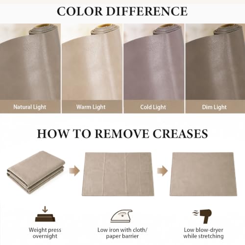 Faux Leather 1.00mm Upholstery Fabric by the Yard 6 Yard Camel Beige | Semi-PU Waterproof Marine Vinyl, Soft Thick 2-way Stretch Leather Sheet for Sofa Wallet Cushion Craft Sewing Projects - color: Camel Beige, size: 6 Yard