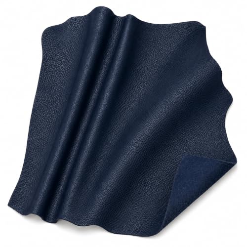 Reed Leather Hides - Cow Skins (8 inches X 11 Inches, Navy) | Arts and Crafts - color: Navy, size: 0.6 Square Foot