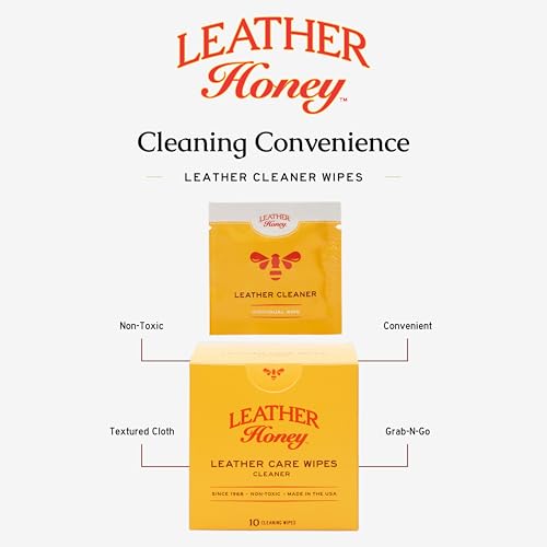 Leather Honey Cleaner Wipes – Clean Leather On-The-Go, 10 Wipes - style: Cleaner
