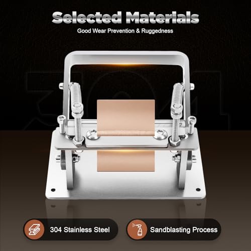Manual Leather Skiver, Adjustable Thickness Leather Splitting Machine with Stainless Steel Blades, Leather Paring Tool for DIY Leather Craft, Edge Skiving, Belt and Wallet Thinning