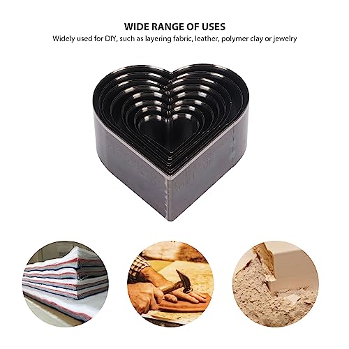 8Pcs Leather Punching Die Set Heart Shapes Hollow Punching Tool | Leather Craft Hollow Cutter Puncher Cutting Tool for DIY Cutter Craft - color: #7