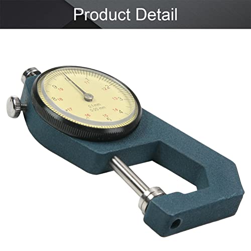 Utoolmart Dial Thickness Gauge, Flat Head Thickness, 0-20mm Tester Dial Measuring Tool for Paper Leather Cloth Paper, Film, Wire 1 Pcs - size: 0-20mm--AL1105