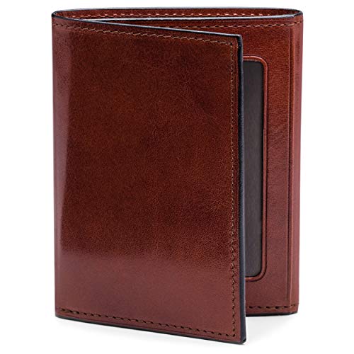Bosca Men's Double I.D. Trifold - color: Dark Brown