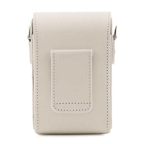 Mega Gear MG1416 Canon PowerShot G7 X Mark II, G7 X Leather Camera Case with Strap, PU Leather, White - color: White