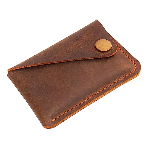 Leather Card Holder, Credit Card Wallet, Cardholder Wallet, Minimalist Wallet,Christmas Gift - color: Brown