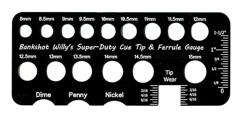 Bankshot Willy's Super-Duty Cue Tip & Ferrule Gauge