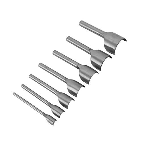 Zjchao Half-Round Punch Cutter, 7PCS DIY Leather Carft Belt End Half Circle Angle Corner Cutter Strap Wallet Tool 10-40mm Leather Punch Tool