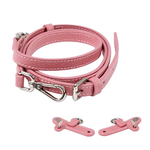 Leather Replacement Straps for Le Pliage Mini Pouch Bags, Adjustable Crossbody & Shoulder Handbag Straps for Women - color: Petals&pink