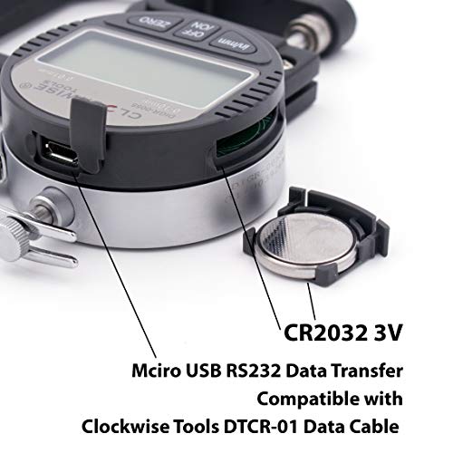 Digital Thickness Gauge, DTNR-0055 0-0.4 inch/10mm, 0.00005"/0.001mm Resolution - style: Resolution 0.00005"/0.001mm