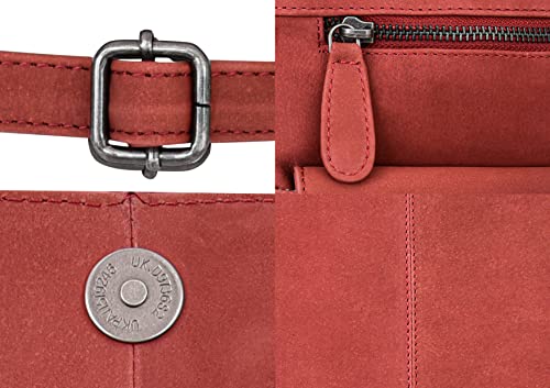 ANTONIO VALERIA Christmas Gift Piper Leather Crossbody Bag | Christmas Gift - color: Hunter Red