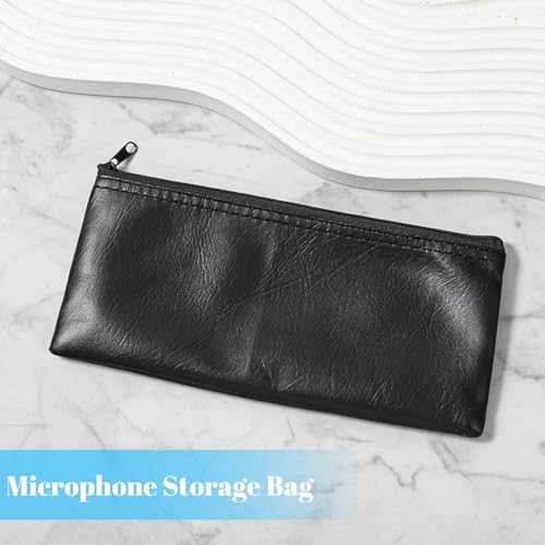 Amabro 2Pcs Microphone Bag Shockproof Zip Case Travel Studio Mic Protector