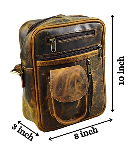 URBAN DEZIRE Handmade Vintage Genuine Buff Sling Cross-body Messenger shoulder Bag for Men and Women
