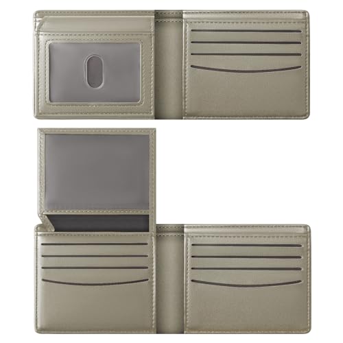 GNDR Wallet For Men RFID Blocking Dark Grey Wallets Bifold Faux Leather Card Holder Front Pocket Mens Accessories With Gift Box - color: Dark Grey-09